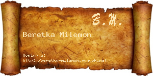 Beretka Milemon névjegykártya